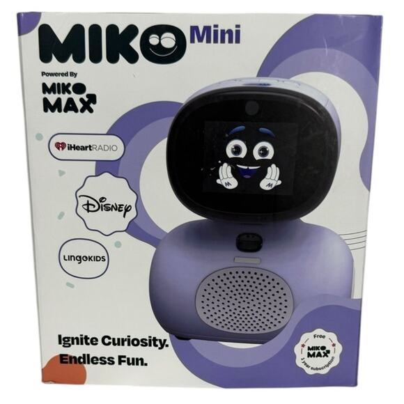 MIKO Mini: AI Robot for Kids STEM Conversational Learning & Education Purple